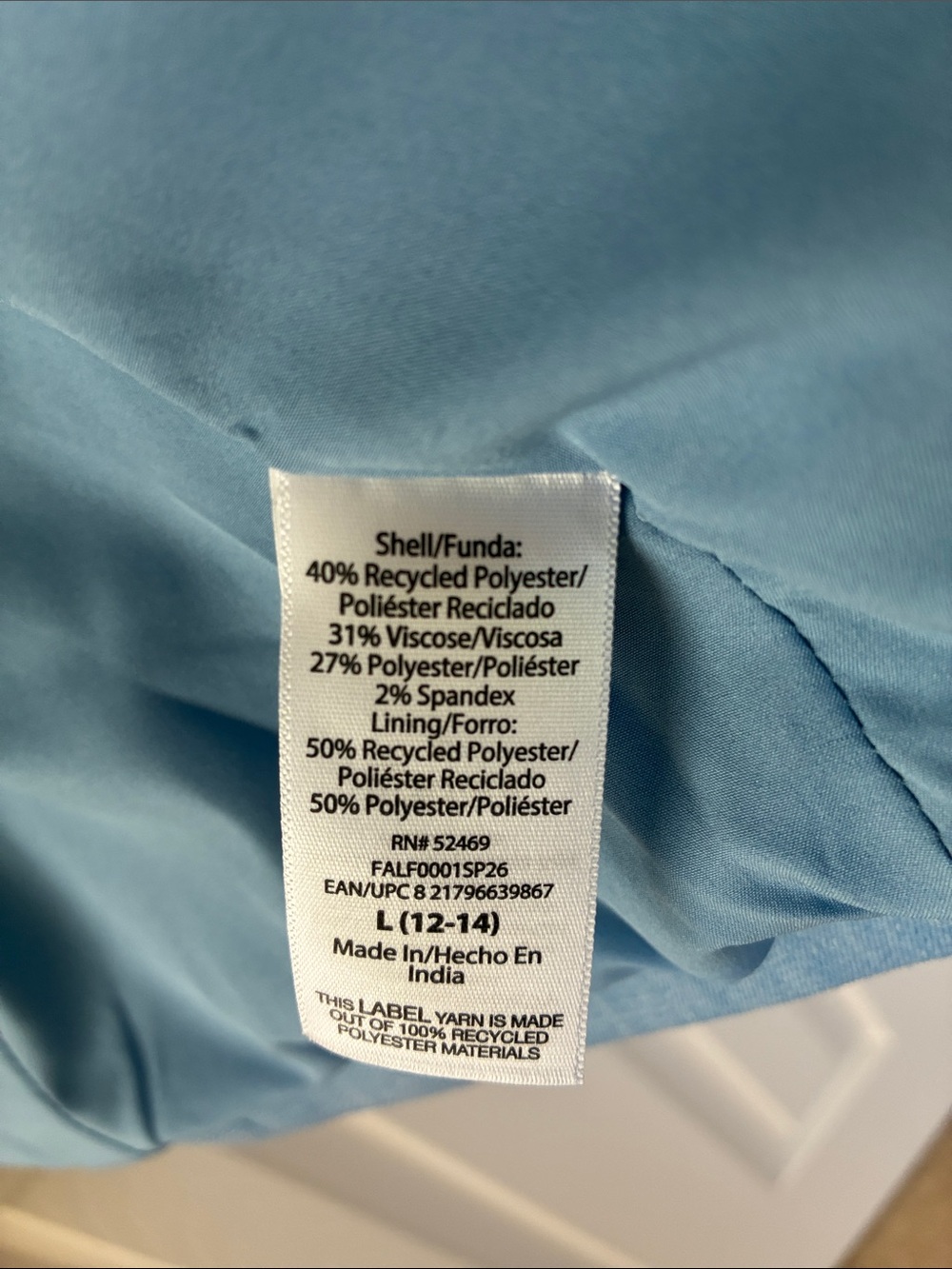 NWT SINGLE BREASTED BLZR SKY BLUE -L(12-14) WOMEN - Picture 6 of 10